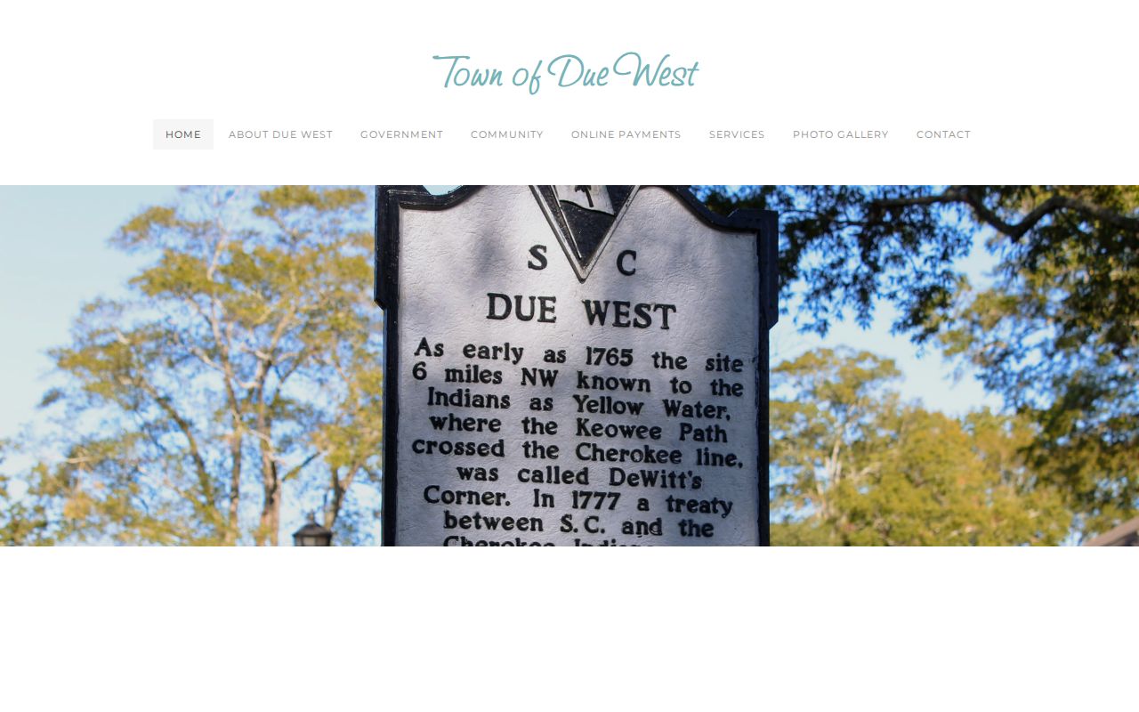 Due West Town Hall contact and office information